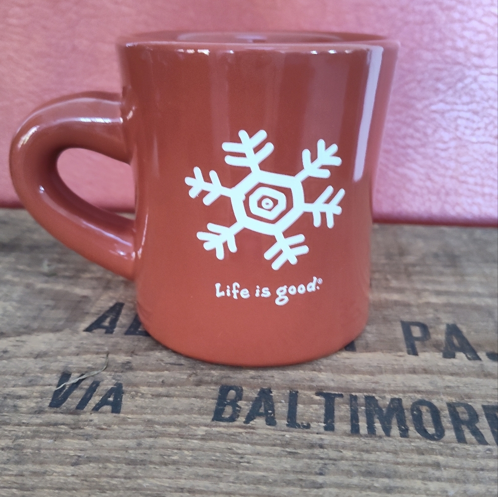 Life is Good Snowflake Mug
